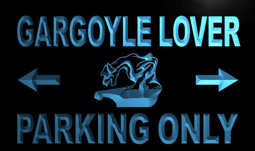 Gargoyle Lover Parking Only Neon Light Sign